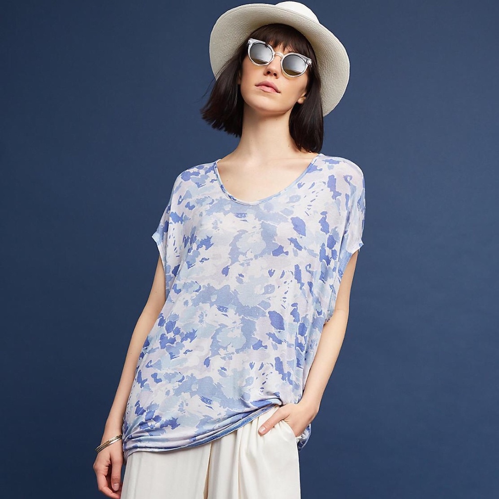 Anthropologie Knotted & Dyed Top